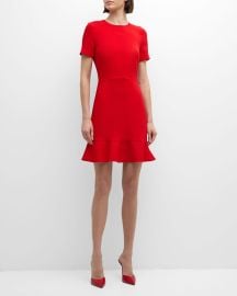 Stella McCartney Iconic Mini Dress with Flounce Hem at Neiman Marcus