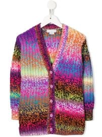 Stella McCartney Kids V-neck Long Knitted Cardigan - at Farfetch