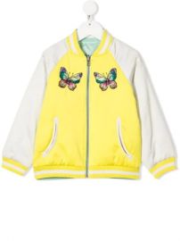 Stella McCartney Kids butterfly-embroidered Bomber Jacket - Farfetch at Farfetch