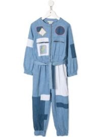 Stella McCartney Kids patchwork denim jumpsuit at Farfetch