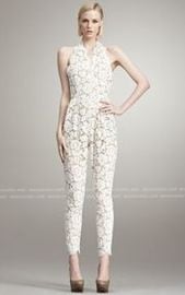 Stella McCartney Lace Halter Neck Jumpsuit at Neiman Marcus