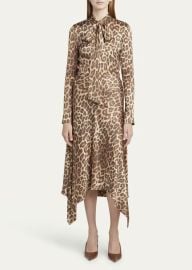 Stella McCartney Leopard Print Bow Blouse at Bergdorf Goodman