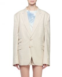 Stella McCartney Linen Boyfriend Blazer Jacket at Neiman Marcus