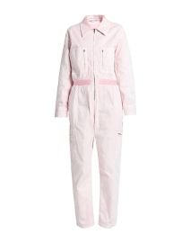 Stella McCartney Logo Band Denim Straight Leg Jumpsuit at Yoox