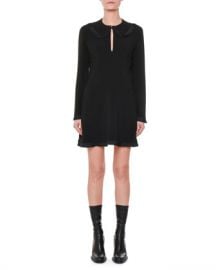 Stella McCartney Long-Sleeve Pleated-Ruffle Mini Dress at Neiman Marcus