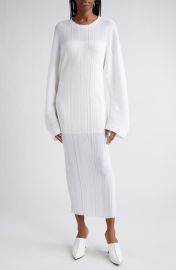 Stella McCartney Long Sleeve PlissSweater Dress at Nordstrom