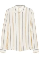 Stella McCartney Metallic Striped Silk Shirt at The Outnet