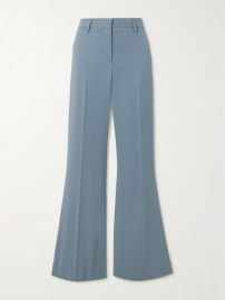 Stella McCartney Pinstriped wool blend flared pants at Net a Porter