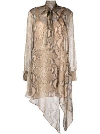 Stella McCartney Python Print Silk Shirtdress at Farfetch