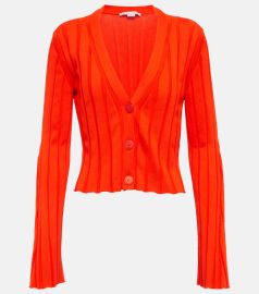 Stella McCartney Ribbed knit cotton cardigan at Mytheresa