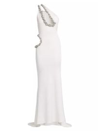 Stella McCartney Rope Cut Out One Shoulder Gown at Saks Fifth Avenue