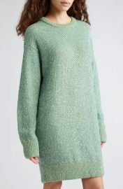 Stella McCartney Sequin Seed Stitch Cape Long Sleeve Sweater Dress at Nordstrom