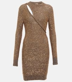 Stella McCartney Sequin embellished knitted dress at Mytheresa