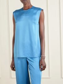 Stella McCartney Sleeveless Crepe Back Satin Top at Net a Porter