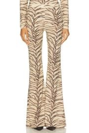 Stella McCartney Tiger Fluid Jersey Flare Trouser in Natural FWRD at FWRD