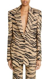 Stella McCartney Tiger Print Jacquard Blazer Jacket at Nordstrom