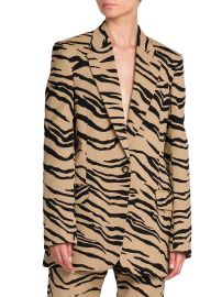 Stella McCartney Tiger Stripe Single Breasted Blazer at Saks Fifth Avenue