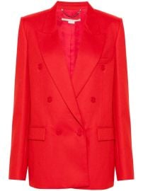 Stella McCartney Wool double-breasted Blazer Red at Farfetch
