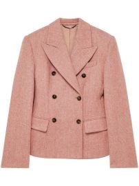 Stella McCartney double-breasted Moulded Blazer Pink at Farfetch