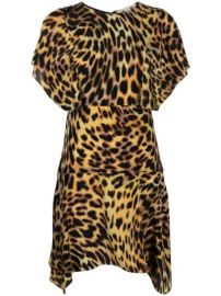 Stella McCartney leopard-print Silk Flounce Dress - at Farfetch