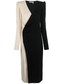 Stella Nova Odina two-tone Wrap Dress - at Farfetch