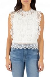 Stella Sleeveless Cotton Blend Lace Top at Nordstrom