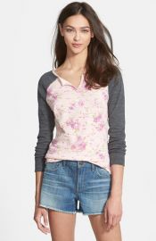 Stem Two Tone Henley Top at Nordstrom