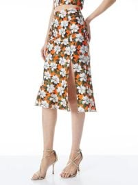 Stephine High Slit Midi Skirt In Blossom  Alice And Olivia at Alice + Olivia