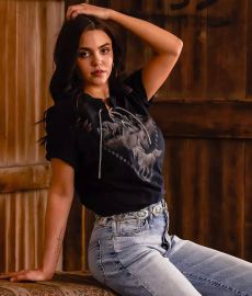 Sterling Stitch Rhinestone Lace-Up T-Shirt - Womens T-Shirts in Black Buckle at Buckle