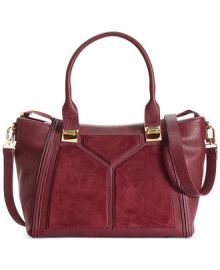 Steve Madden Bessiee Satchel in burgundy at Macys