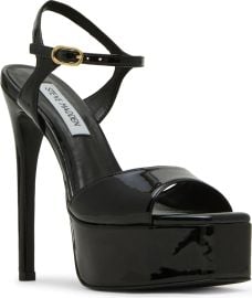 Steve Madden Cologne Platform Stiletto Sandal in Black Patent at Nordstrom