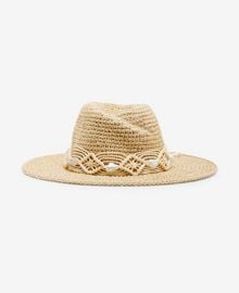 Steve Madden Embellished Braided Rope Panama Hat - Macys at Macys