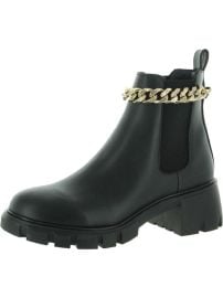 Steve Madden Hamlet-C Womens Faux Leather Chain Chelsea Boots Shop Premium Outlets at Shop Simon