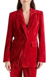 Steve Madden Imann One-Button Crushed Velvet Blazer at Nordstrom