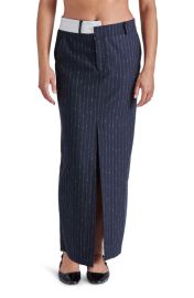 Steve Madden Maaike Pinstripe Maxi Skirt at Nordstrom