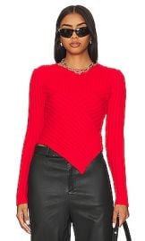 Steve Madden Melissa Sweater In Cherry Red at Revolve