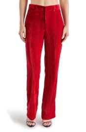 Steve Madden Mercer Crushed Velvet Straight Leg Pants at Nordstrom