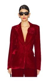 Steve Madden Merene Blazer In Red Velvet at Revolve