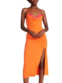 Steve Madden Mica Midi Dress in Bright Orange Shop Premium Outlets at Shop Simon