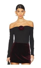 Steve Madden Rosetta Top In Black Onyx at Revolve