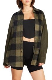 Steve Madden Sophia Mixed Plaid Shacket at Nordstrom