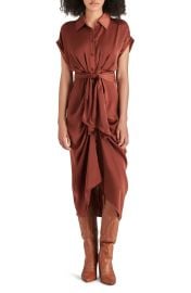 Steve Madden Tori Tie Waist Midi Shirtdress at Nordstrom