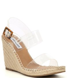 Steve Madden Uri Clear Espadrille Wedge Sandals  Dillardx27s at Dillards