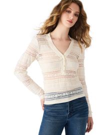 Steve Madden Women39s Caterina V-Neck Henley Top - Macy39s at Macys