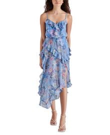 Steve Madden Womens Delphine Asymmetric-Ruffle Dress - Macys at Macys