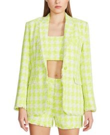 Steve Madden Womens Harlow Houndstooth Tweed Blazer Reviews - Jackets Blazers - Women - Macys at Macys