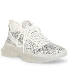 Steve Madden Womens Maxima Rhinestone-Trim Trainer Sneakers - Macys at Macys