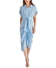 Steve Madden Womens Tori Tie-Front Midi Shirtdress - Macys at Macys