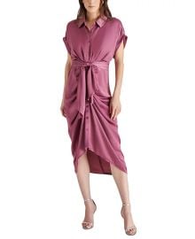 Steve Madden Womens Tori Tie-Front Midi Shirtdress - Macys at Macys