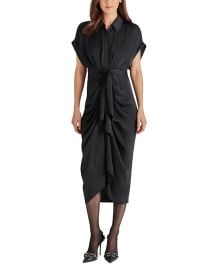 Steve Madden Womens Tori Tie-Front Midi Shirtdress - Macys at Macys